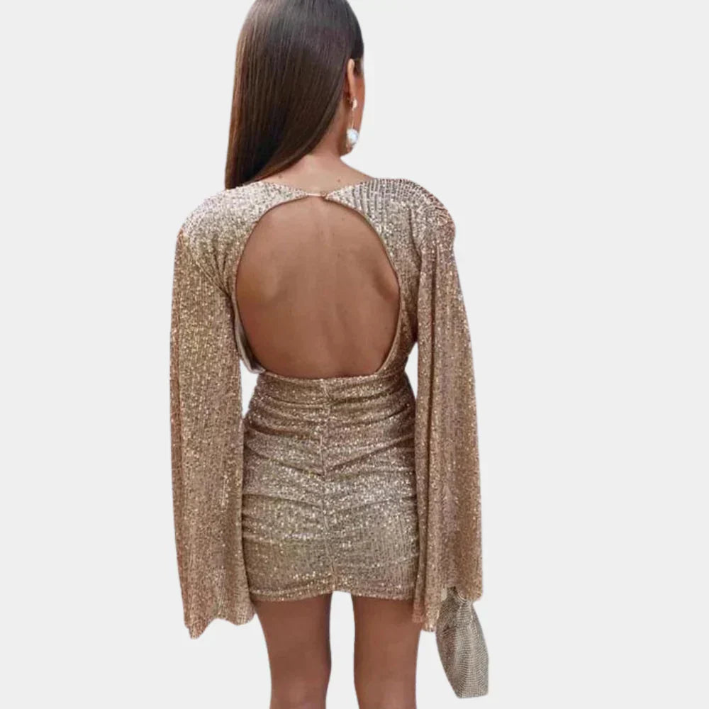 Elegant Party Dress with Sparkling Accents