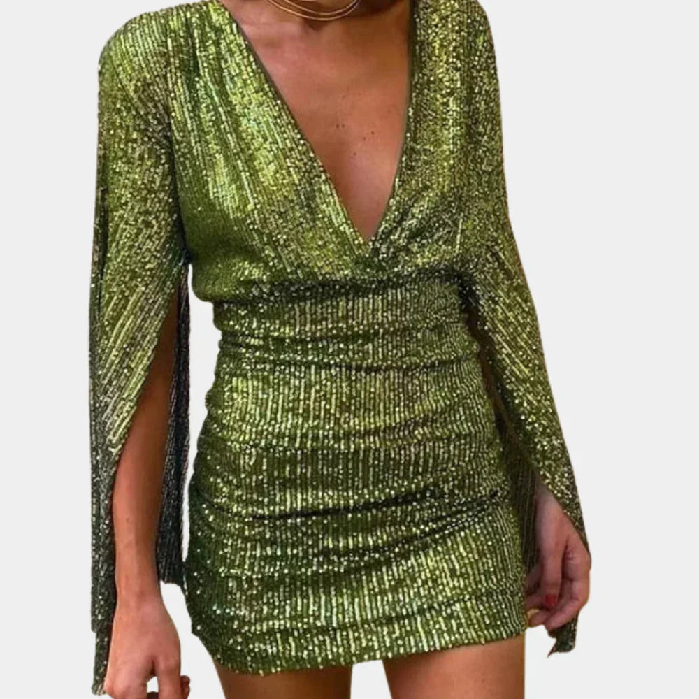 Elegant Party Dress with Sparkling Accents