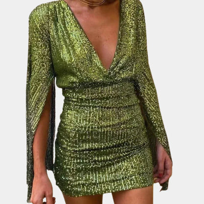Elegant Party Dress with Sparkling Accents