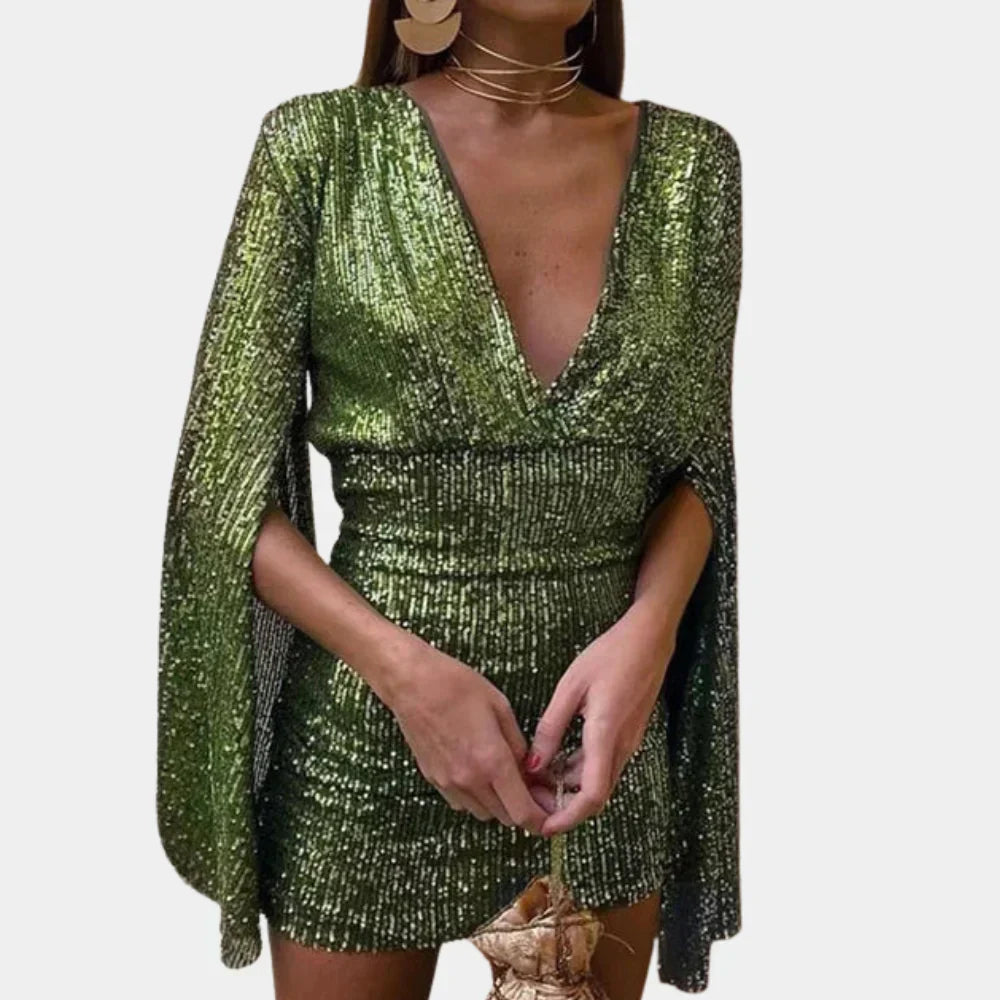 Elegant Party Dress with Sparkling Accents