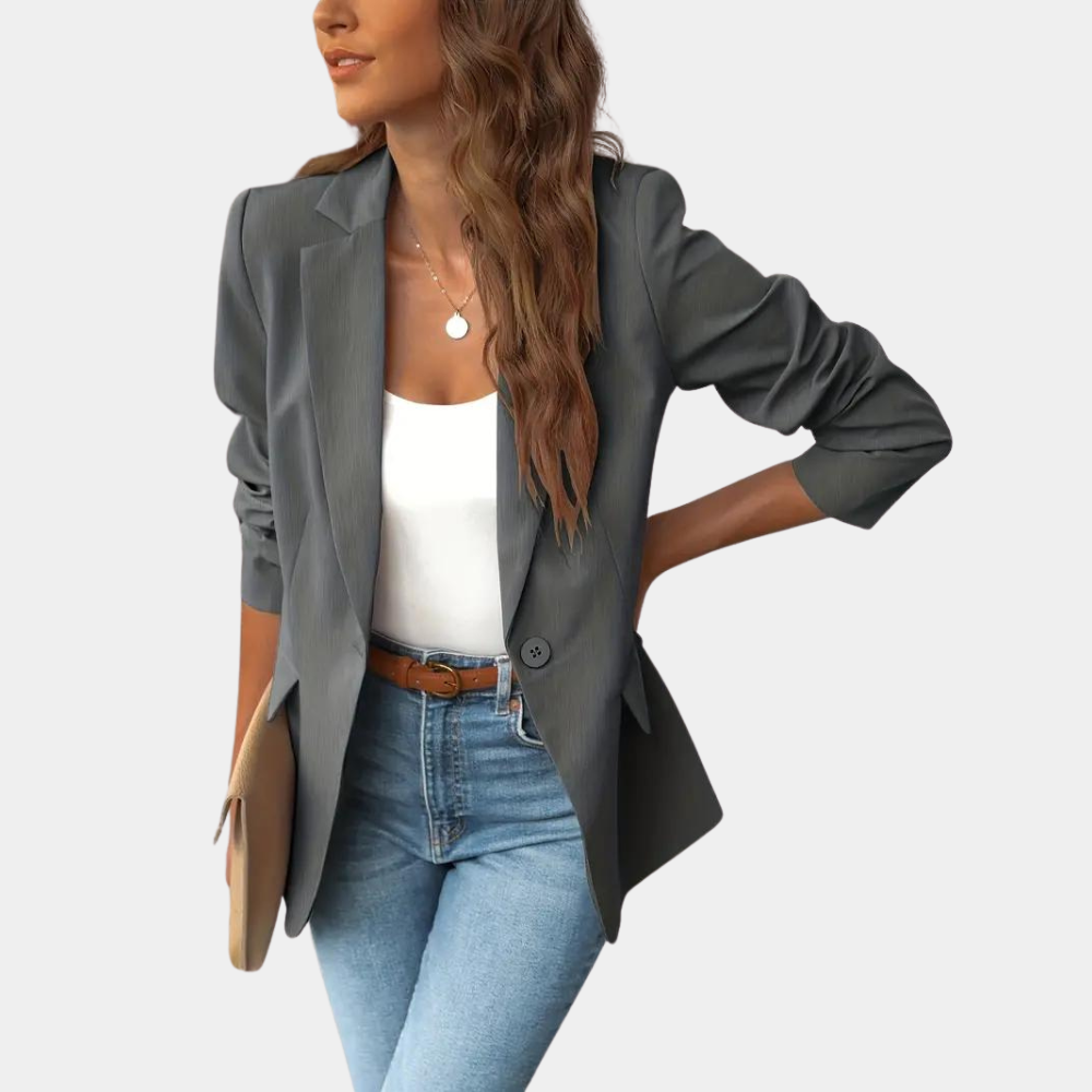 Slim Fit Single Button Women's Blazer