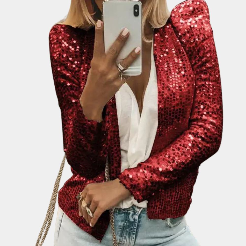 Glittering Sequin Blazer for Women