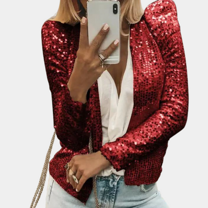 Glittering Sequin Blazer for Women