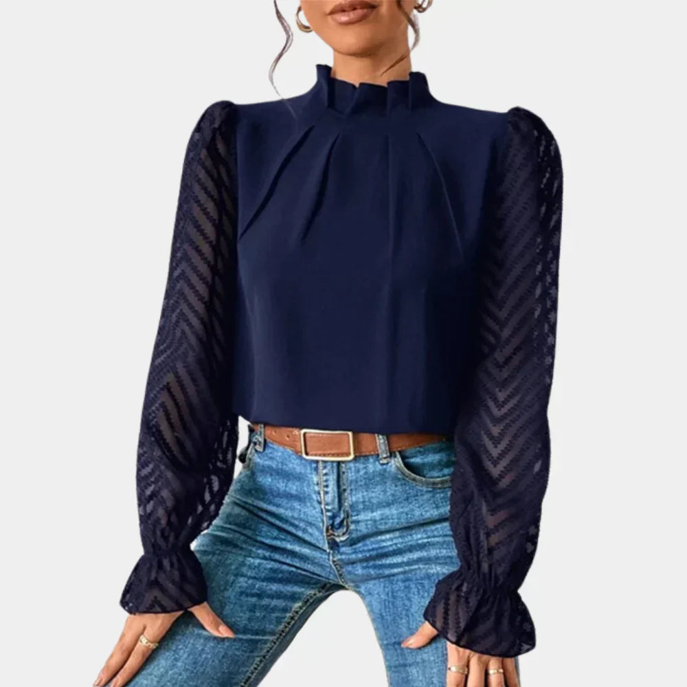 Stylish Women's Long Sleeve Blouse - Vossary