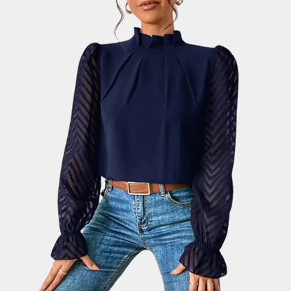 Stylish Women's Long Sleeve Blouse - Vossary