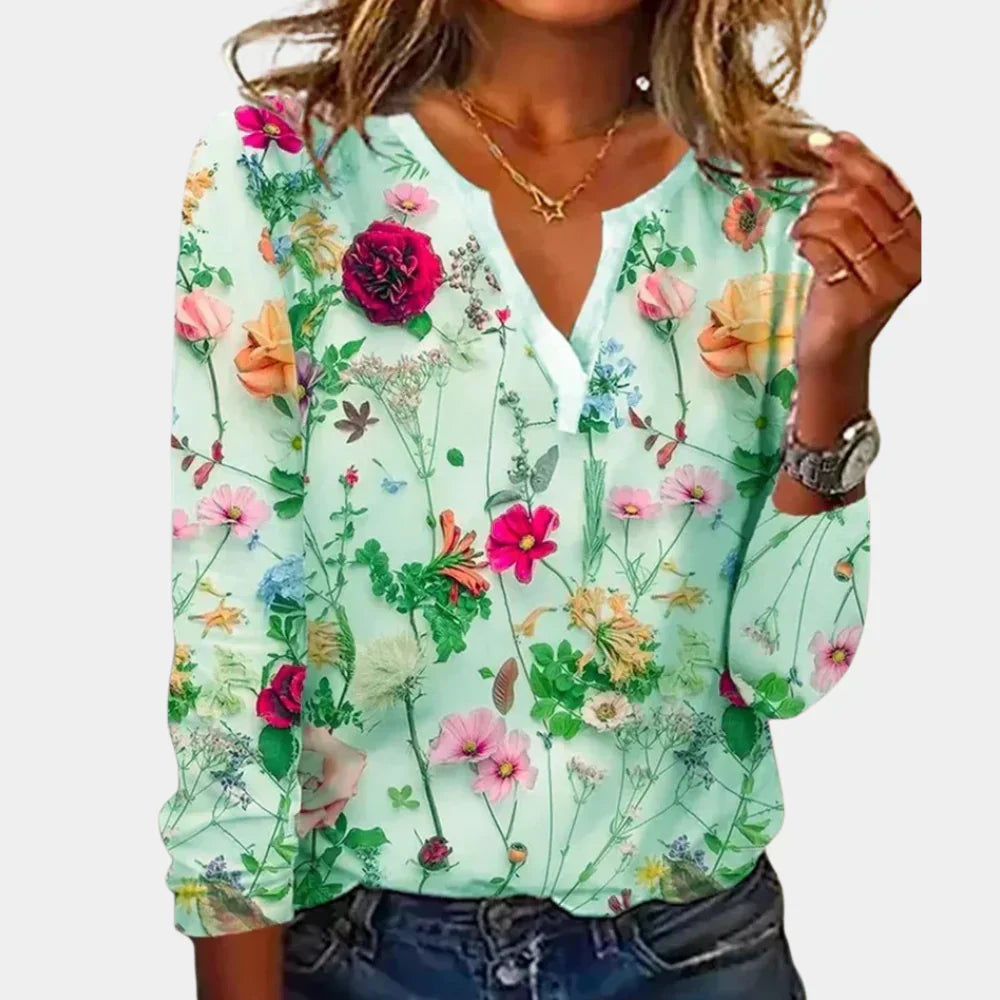Elegant Flower Ladies Top - Vossary