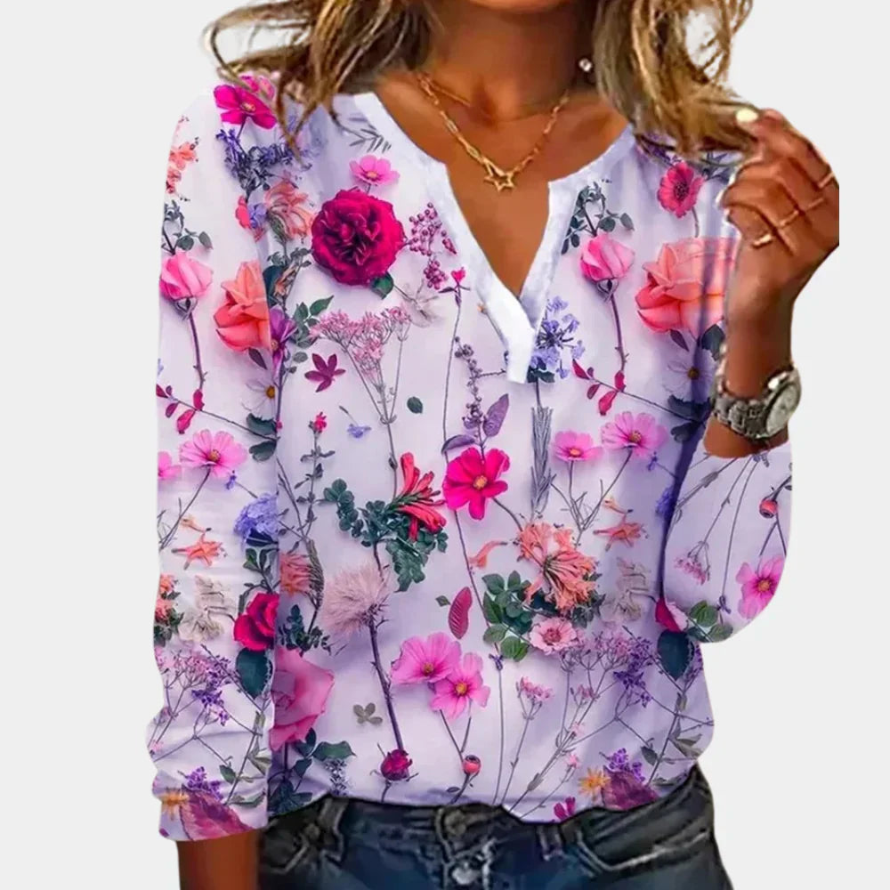 Elegant Flower Ladies Top
