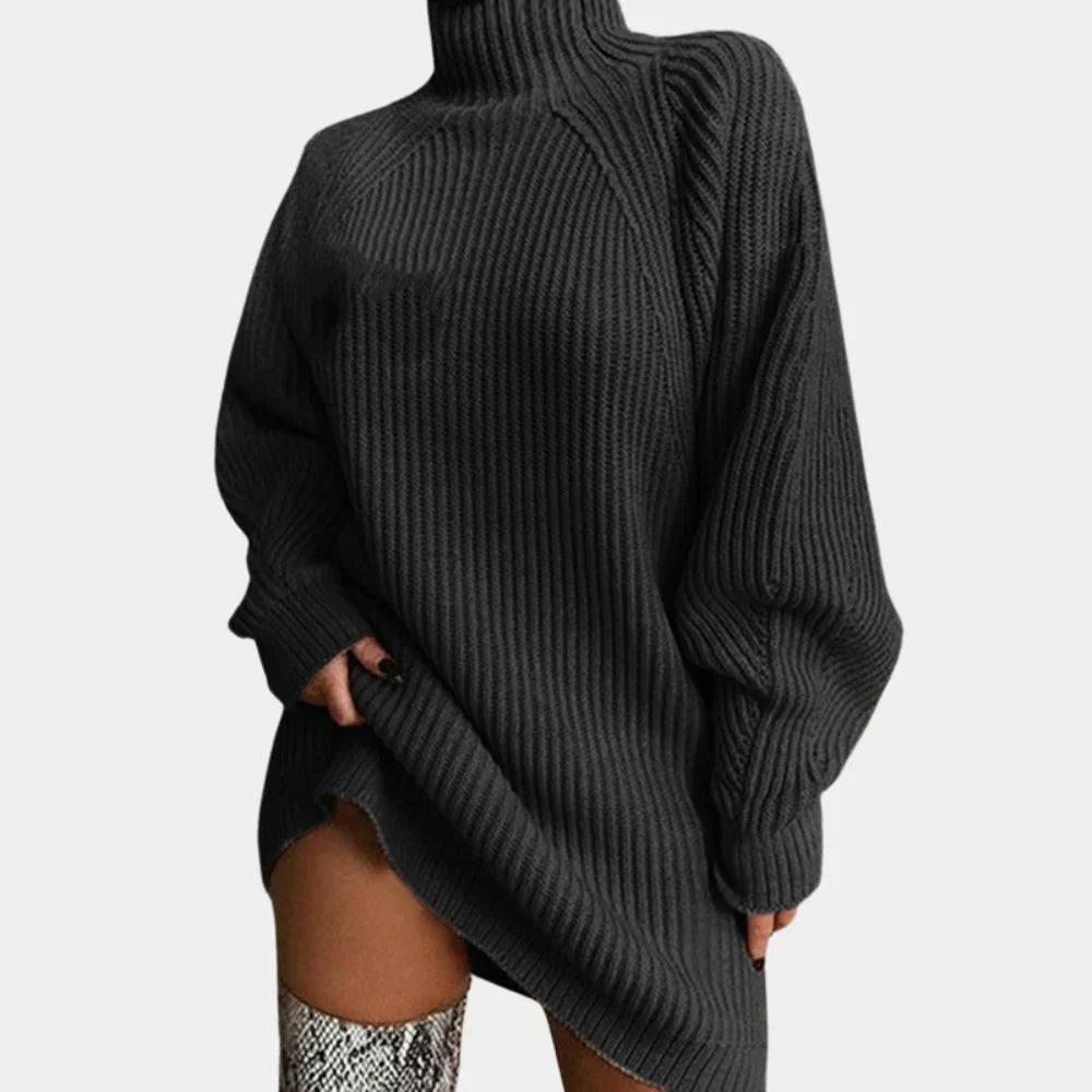Soft Large Women's Knitted Crew Sweater