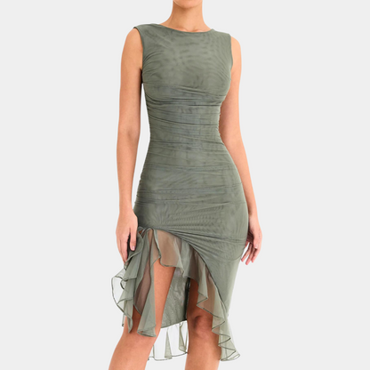 Chic Off Shoulder Ruffle Dress - EasyApparels