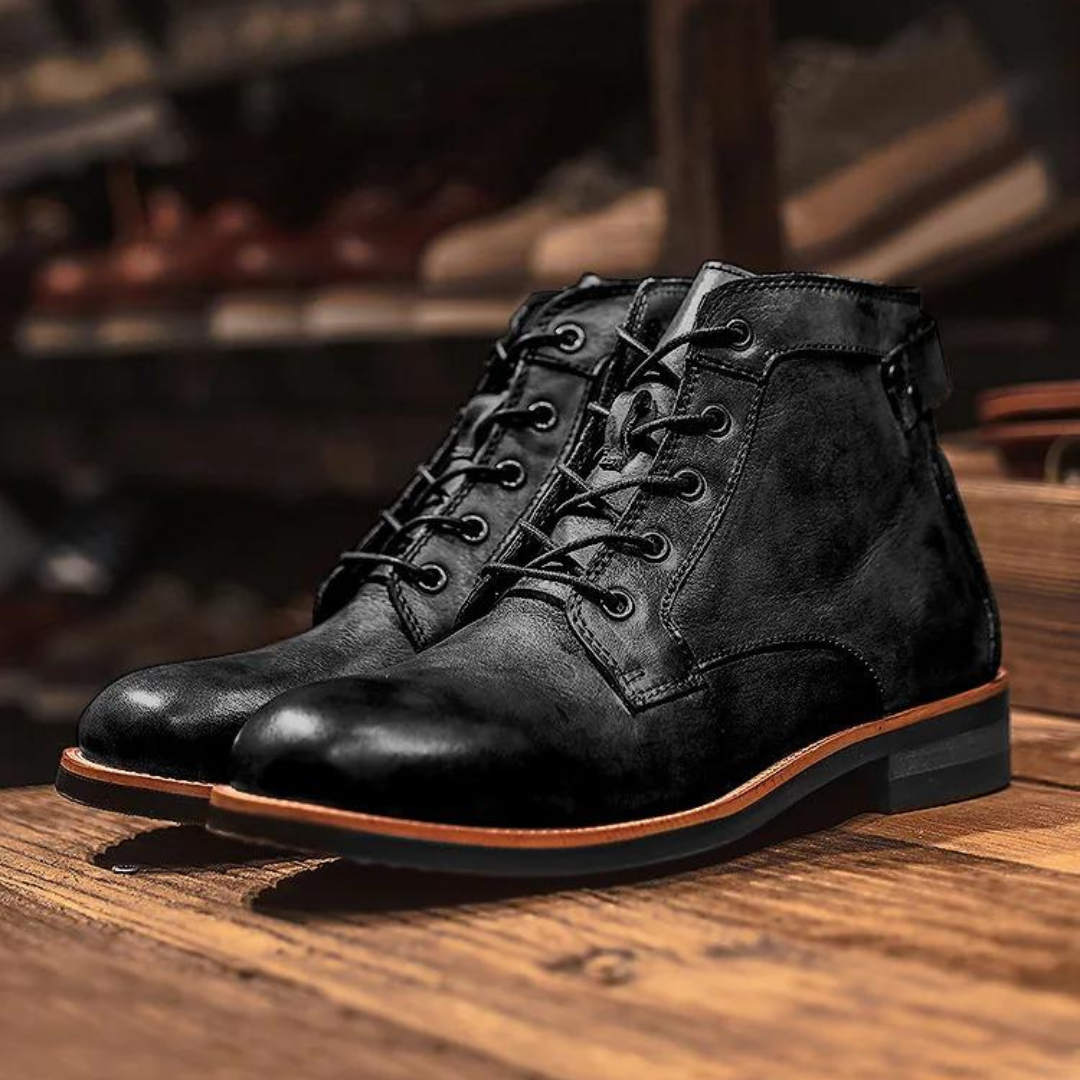 Authentic Leather Mens Boots With Durable Outsole