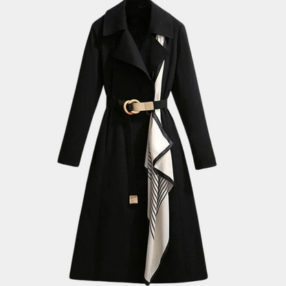 Classic Women's Double Breasted Wool Trench Coat