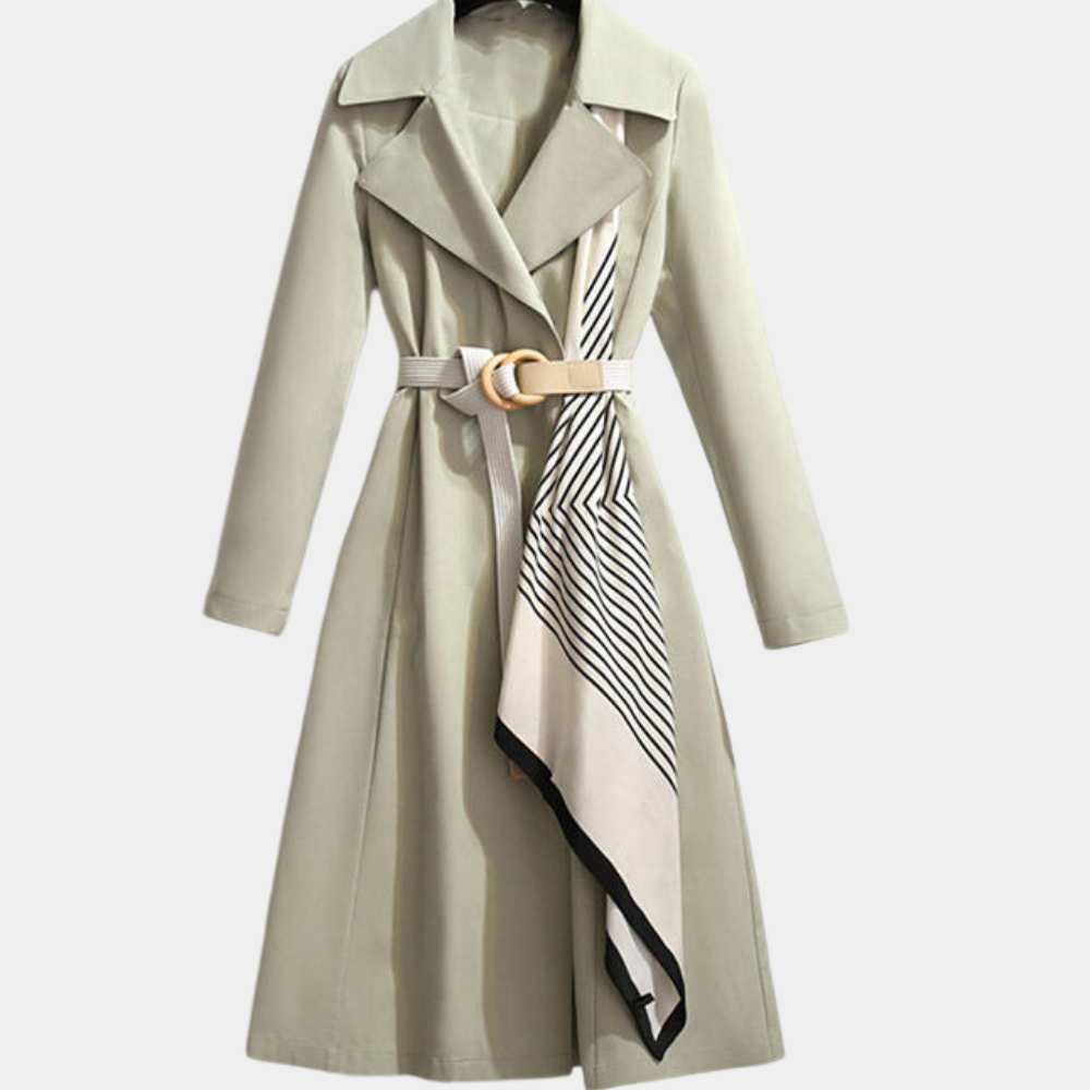 Classic Women's Double Breasted Wool Trench Coat - EasyApparels