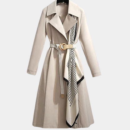Classic Women's Double Breasted Wool Trench Coat