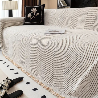 Stylish Herringbone Sofa Slipcover