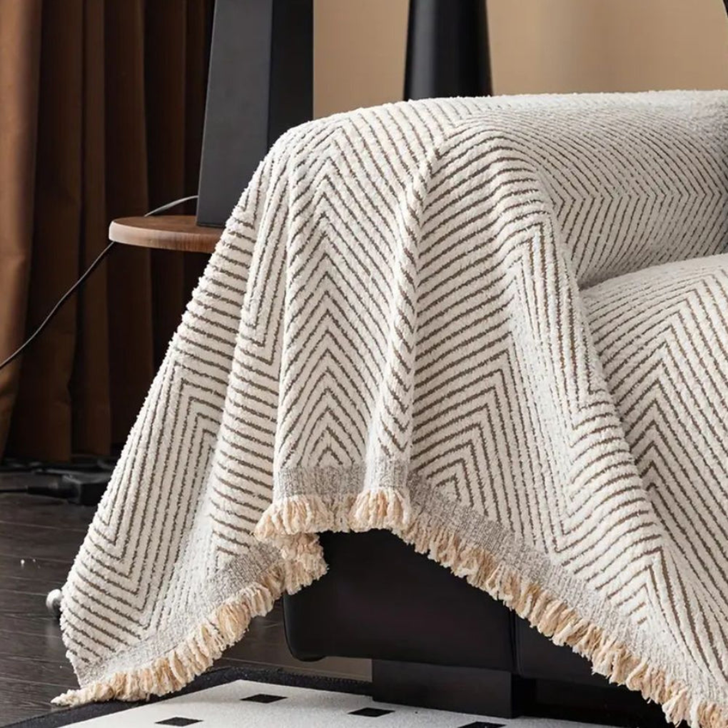 Stylish Herringbone Sofa Slipcover