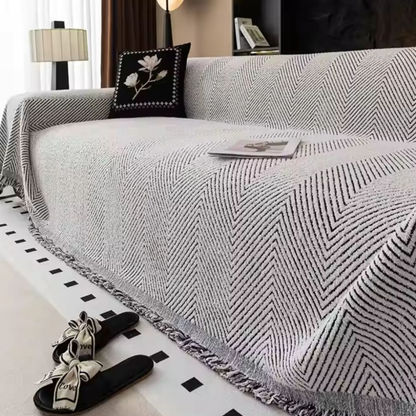 Stylish Herringbone Sofa Slipcover