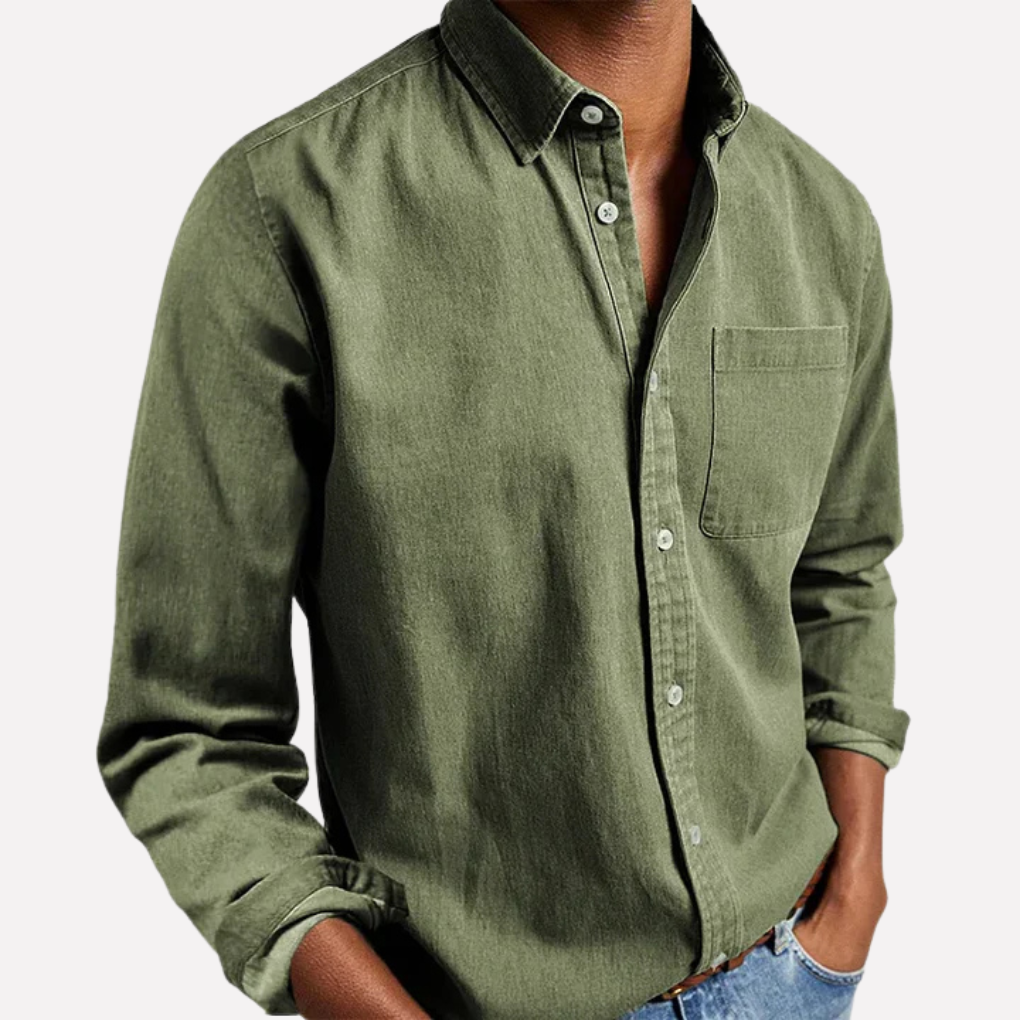 Relaxed Fit Mens Button Shirt