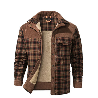 Casual Plaid Flannel Shirt Jacket - EasyApparels
