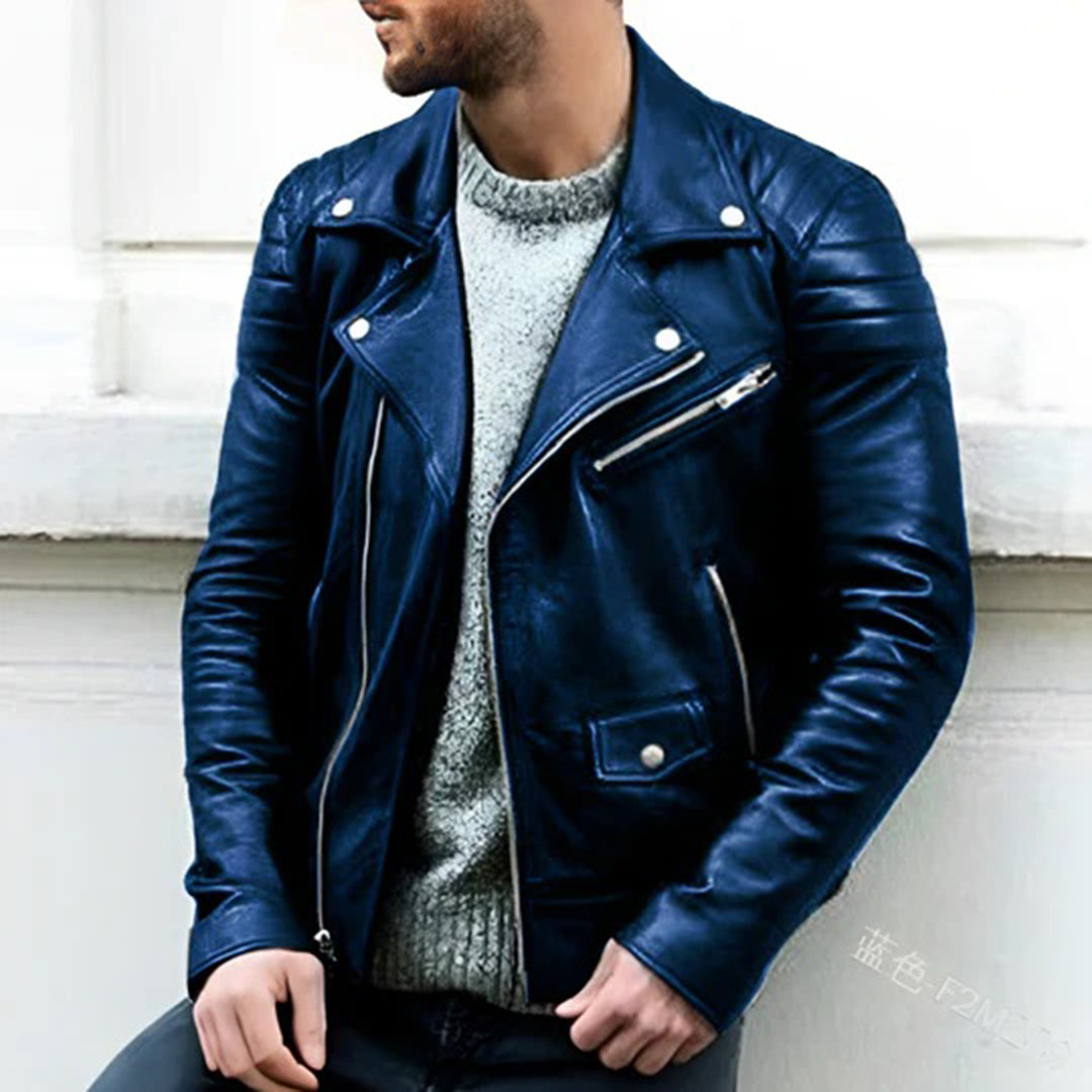Authentic Black Leather Motorcycle Jacket