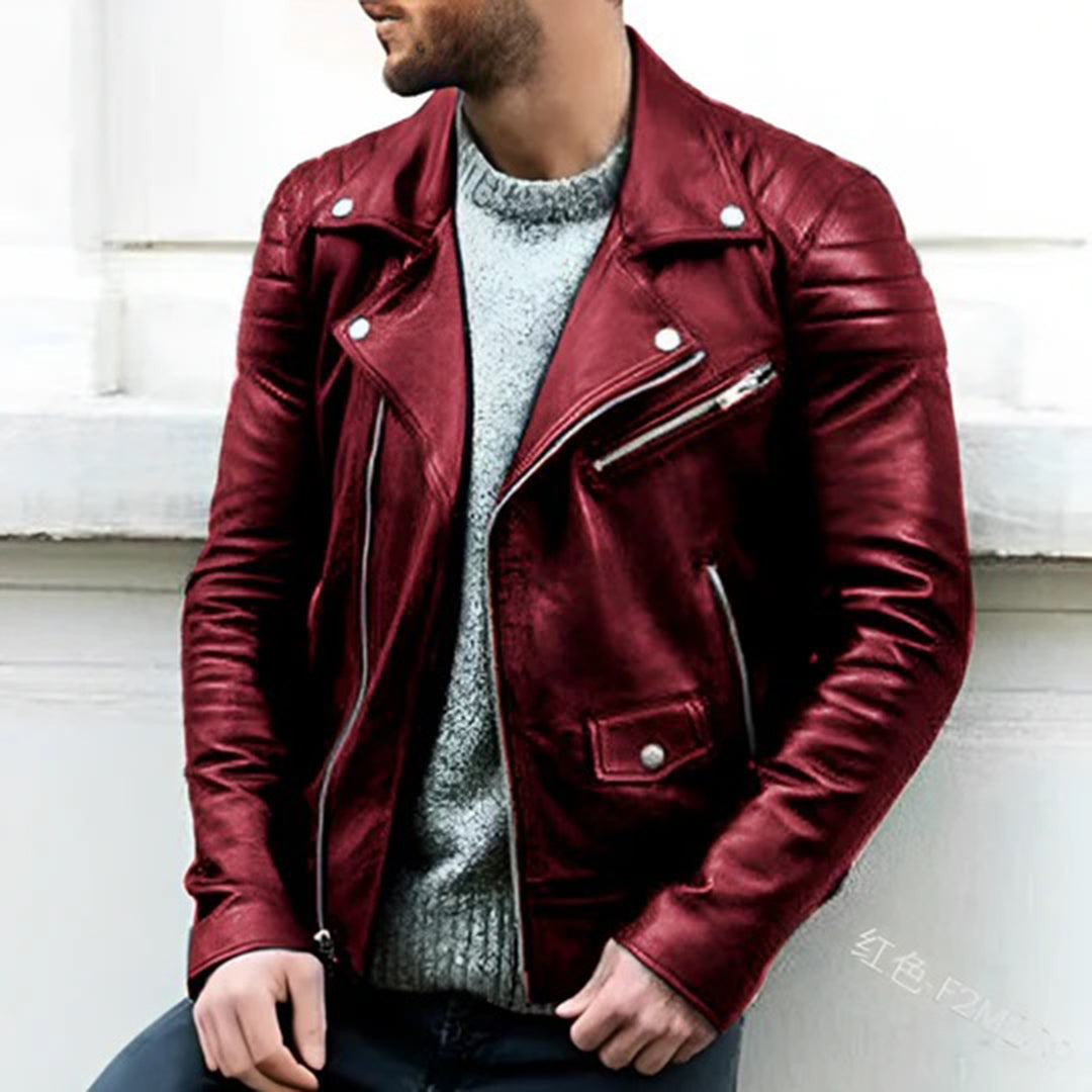 Authentic Black Leather Motorcycle Jacket