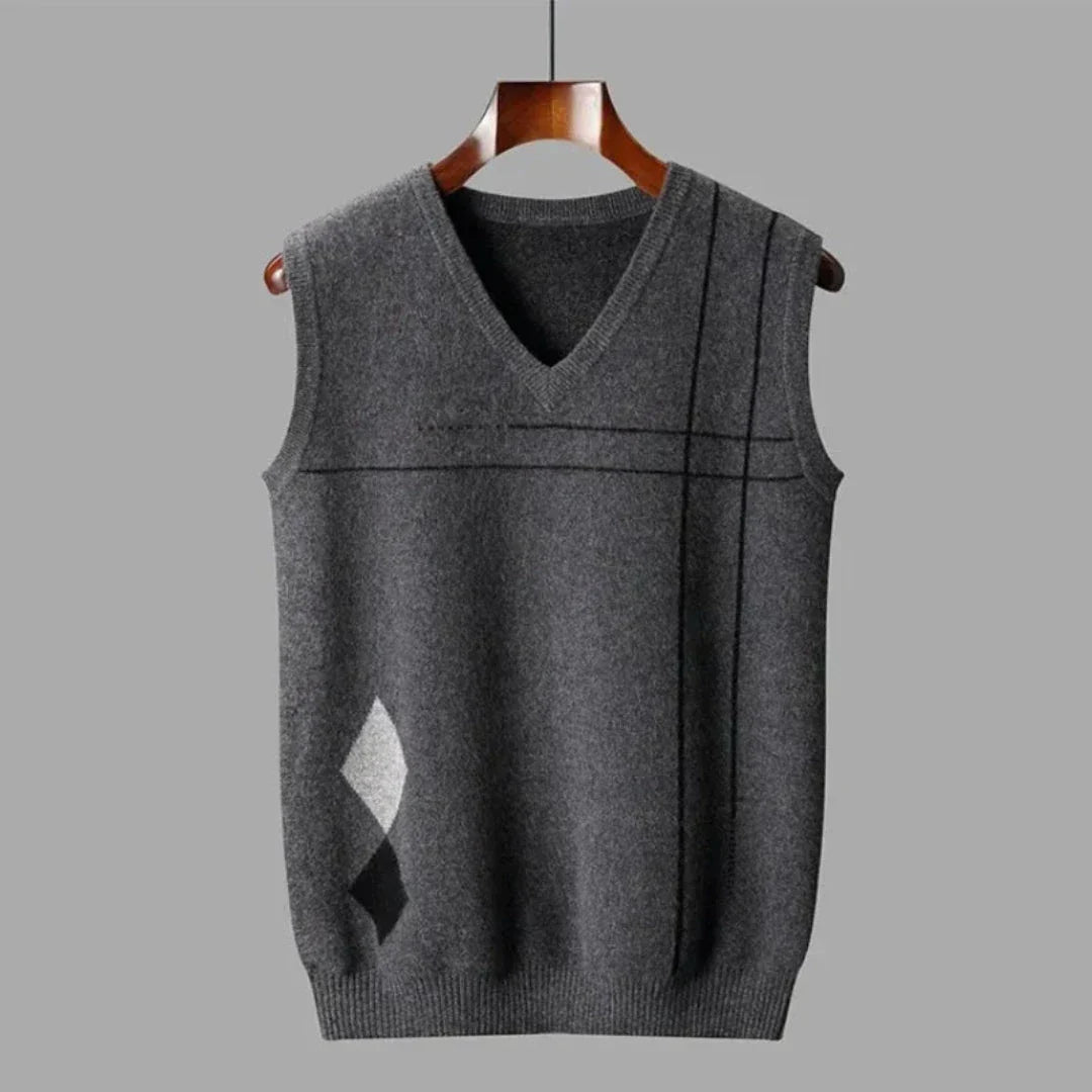 Merino Wool Crew Neck Sweater Vest