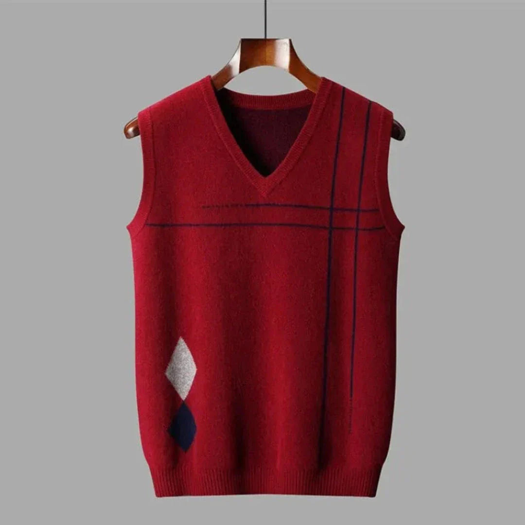 Merino Wool Crew Neck Sweater Vest