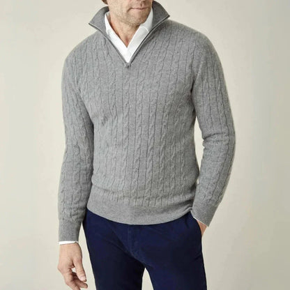 Warm Cable Knit Quarter Zip Jumper