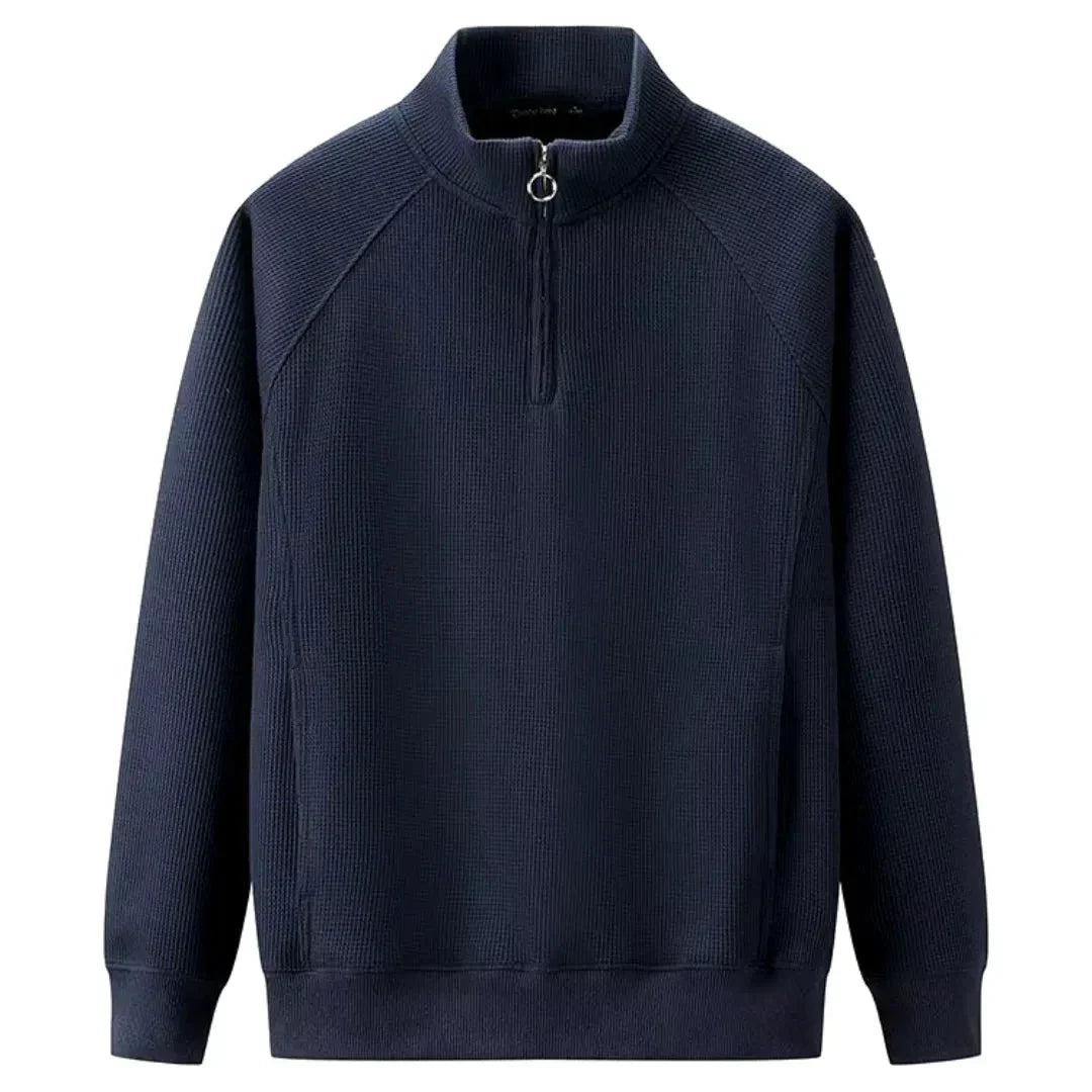 Cozy Textured Crew Neck Sweatshirt - EasyApparels