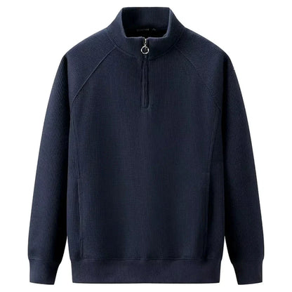 Cozy Textured Crew Neck Sweatshirt - EasyApparels