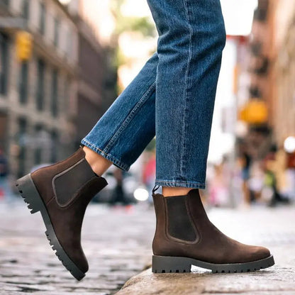 Stylish Women's Ankle Boots - Comfortable Block Heels - EasyApparels