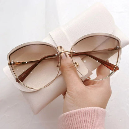 Chic Frameless Women's Cat Eye Shades - EasyApparels
