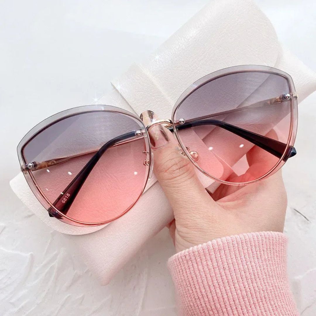 Chic Frameless Women's Cat Eye Shades