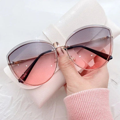 Chic Frameless Women's Cat Eye Shades