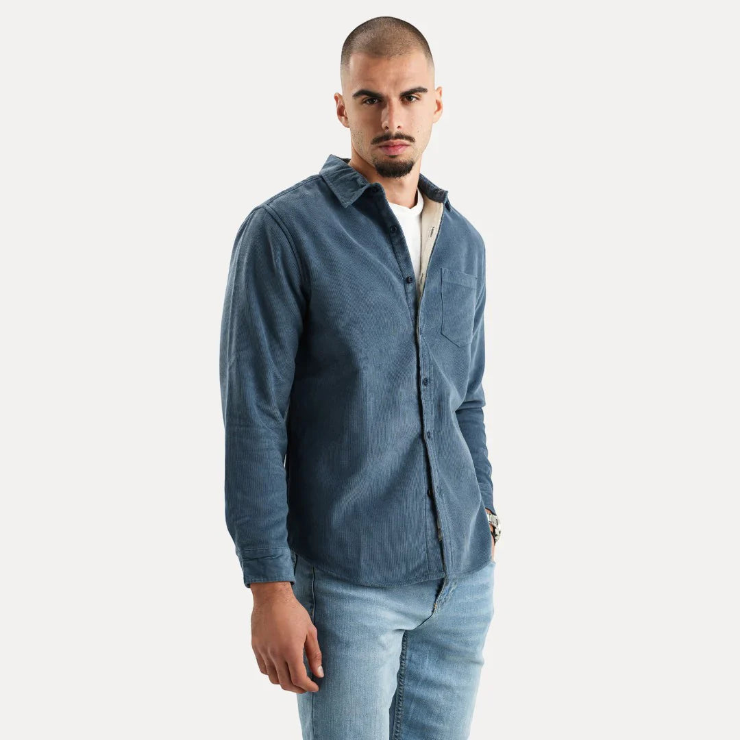 Rugged Textured Cotton Shirt - EasyApparels