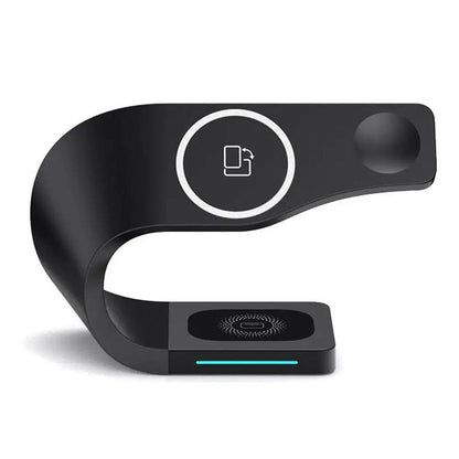 Compact 4 Port Wireless Charging Pad Black - Luxicro
