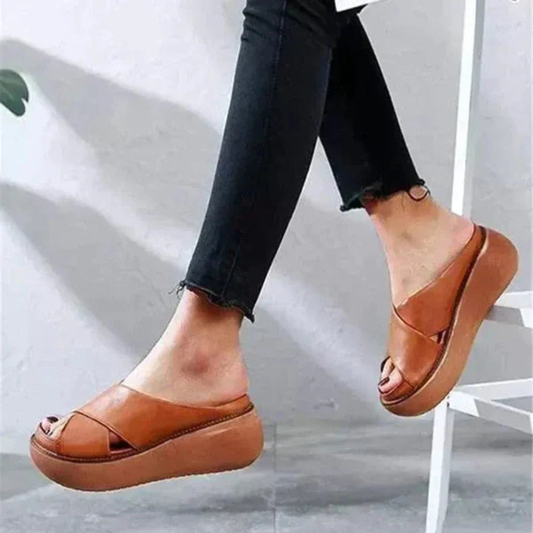 Comfortable Buckle Strap High Heel Sandals