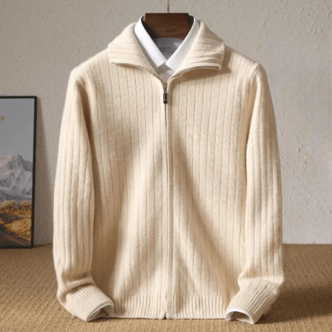 Premium Merino Wool Zip Up Sweater - EasyApparels