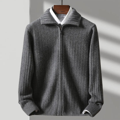 Premium Merino Wool Zip Up Sweater