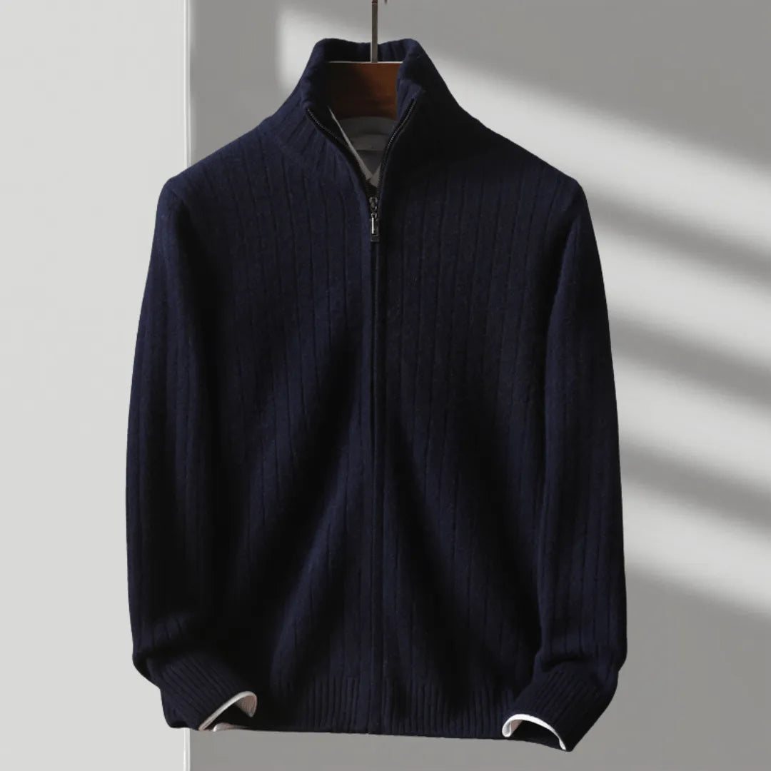 Premium Merino Wool Zip Up Sweater