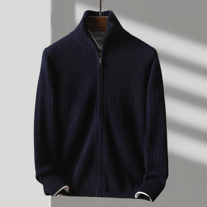 Premium Merino Wool Zip Up Sweater
