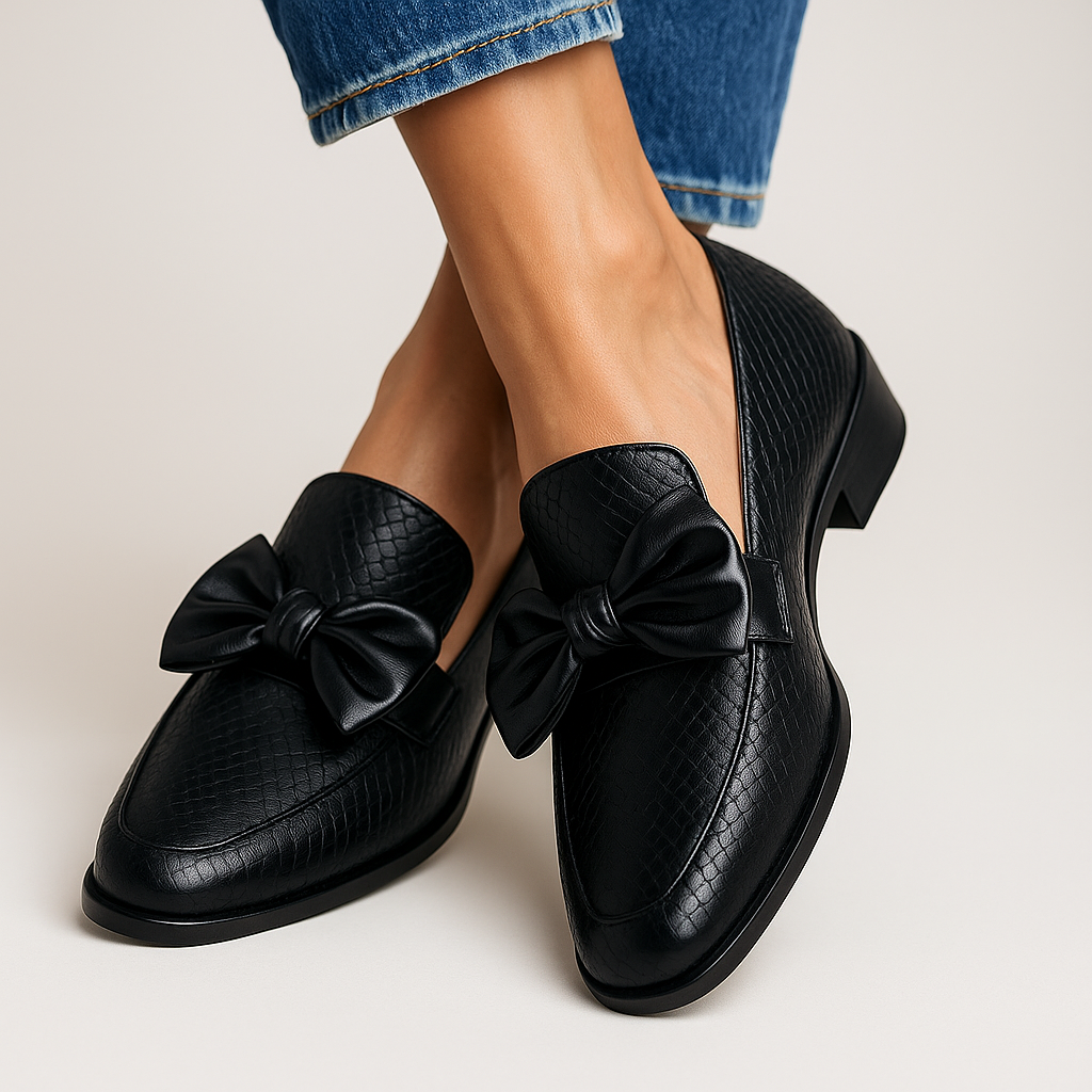 Elegant Slip On Bow Shoes - Vossary