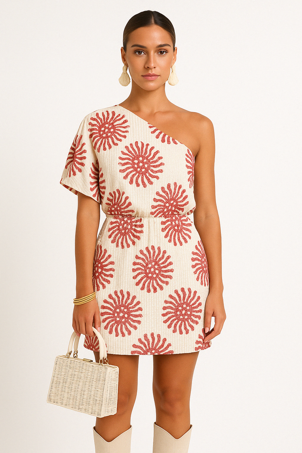 Casual One Shoulder Mini Dress for Women - EasyApparels