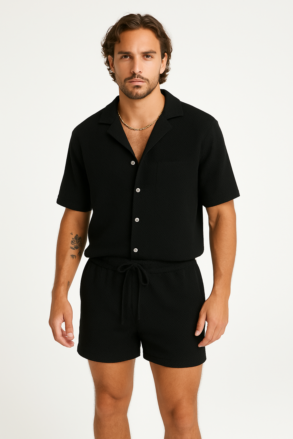 Men's Breathable Casual Shirt and Shorts Set - EasyApparels