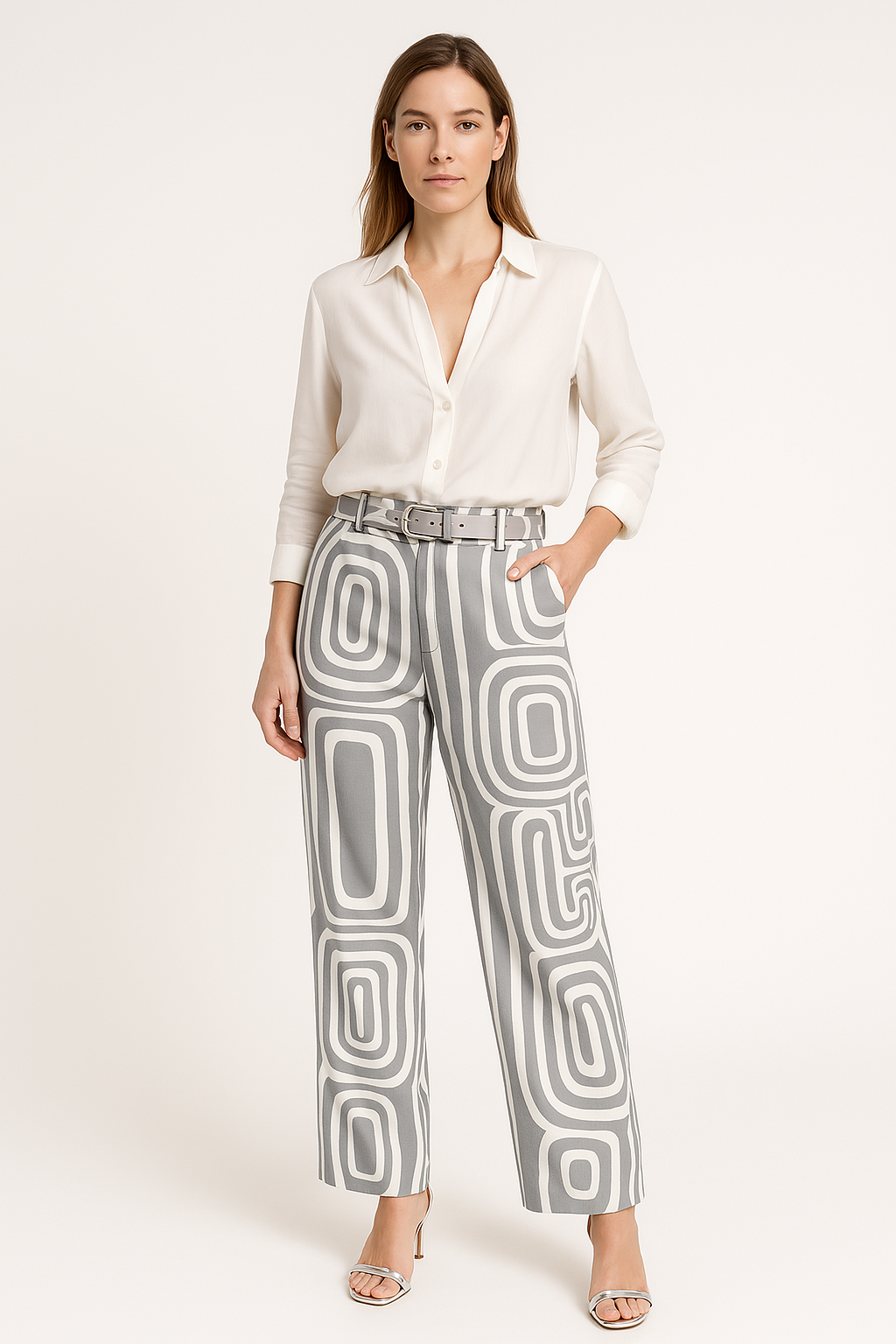 Relaxed Fit Women's Pants and Top Set