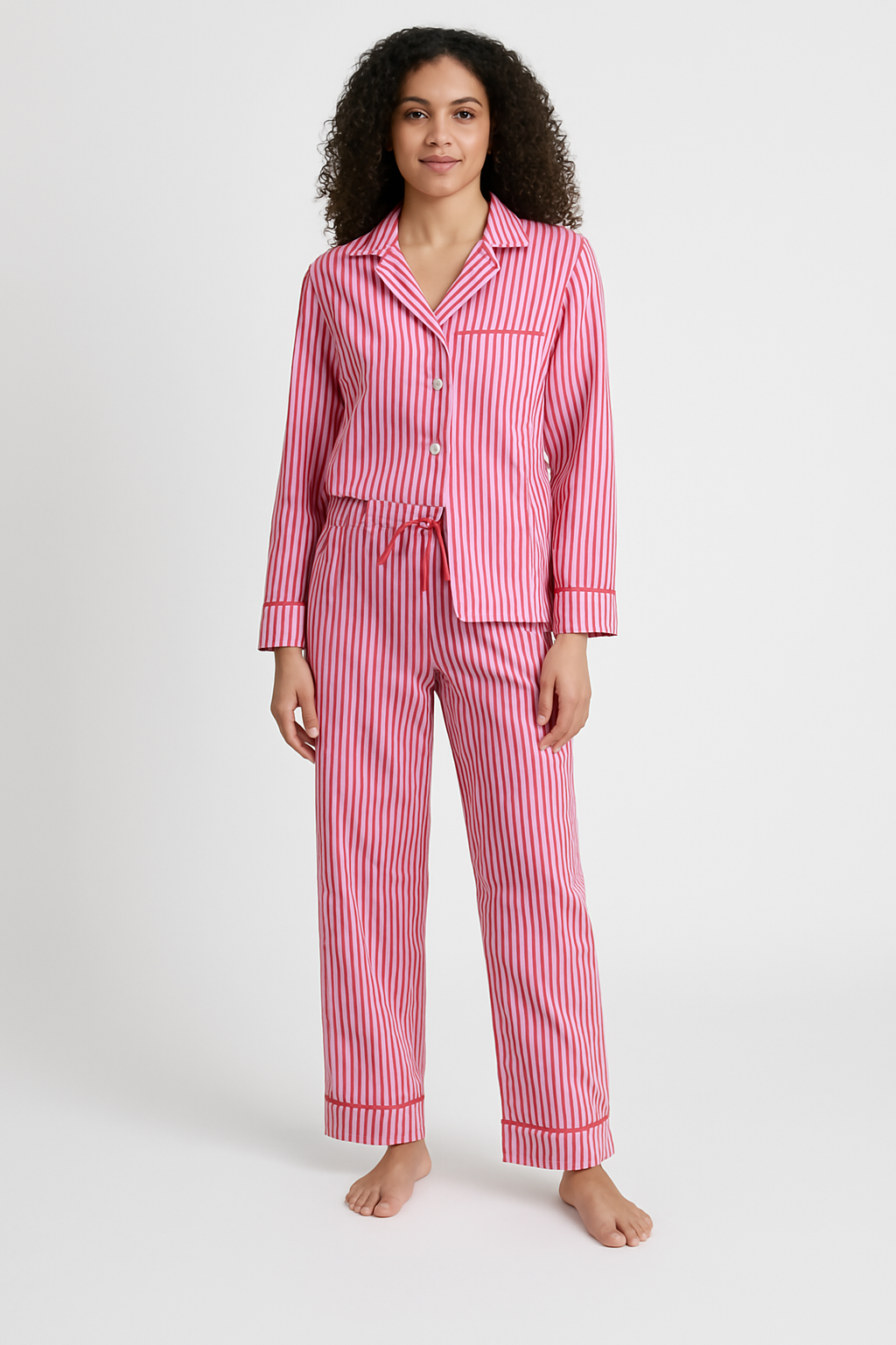 Soft Striped Women's Pajama Set - EasyApparels
