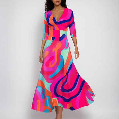 Lightweight Casual V-Neck Summer Dress