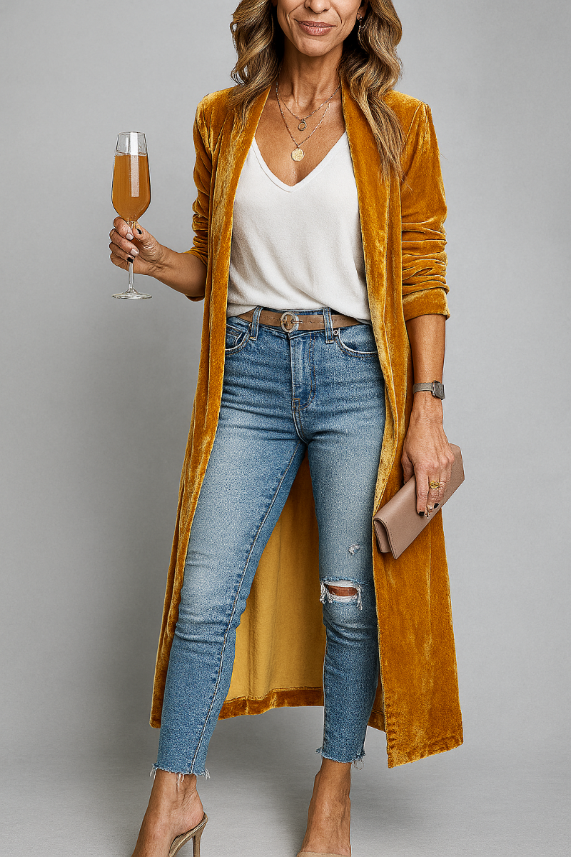 Ladies Oversized Open Front Cardigan - Vossary