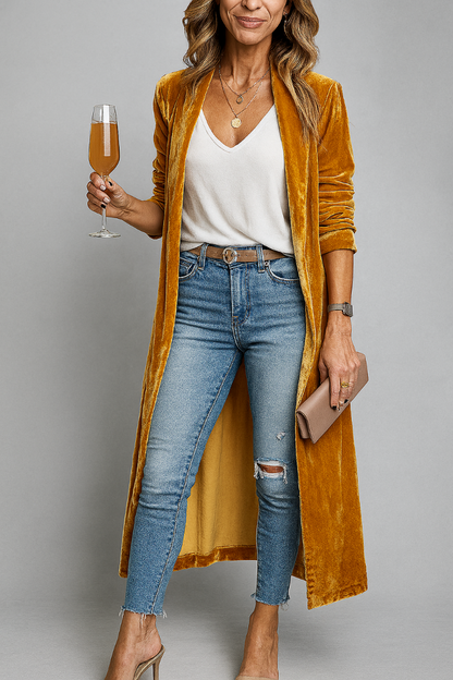 Ladies Oversized Open Front Cardigan - Vossary