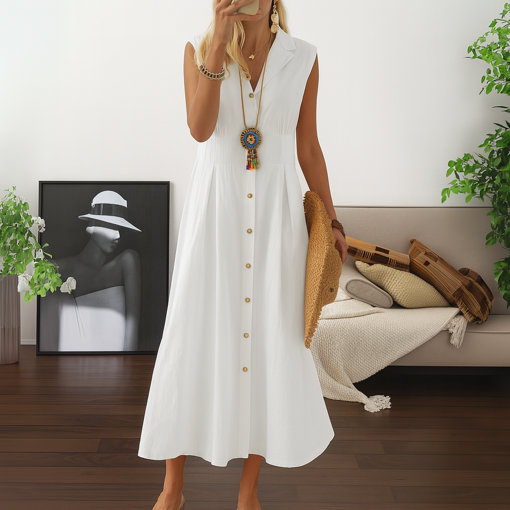 Elegant V Neck Long Sleeve Maxi Dress