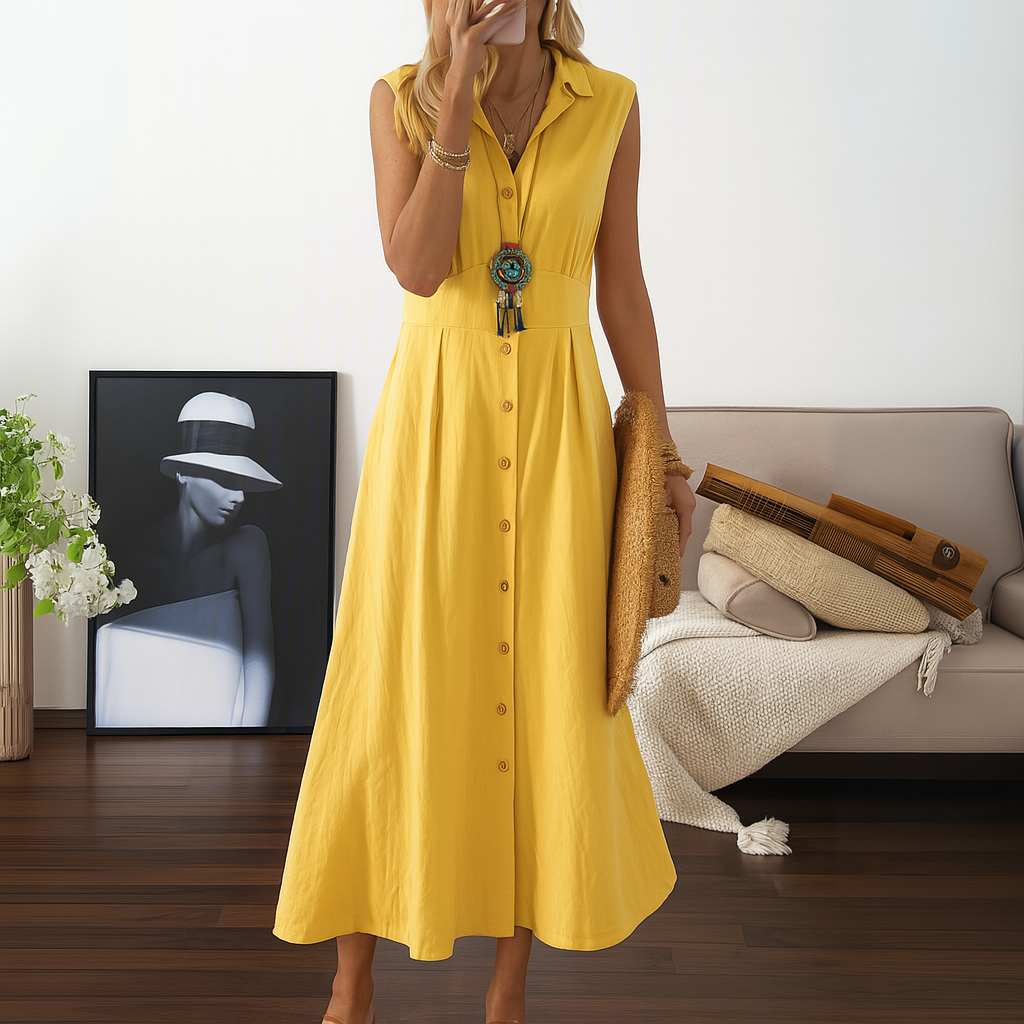 Elegant V Neck Long Sleeve Maxi Dress